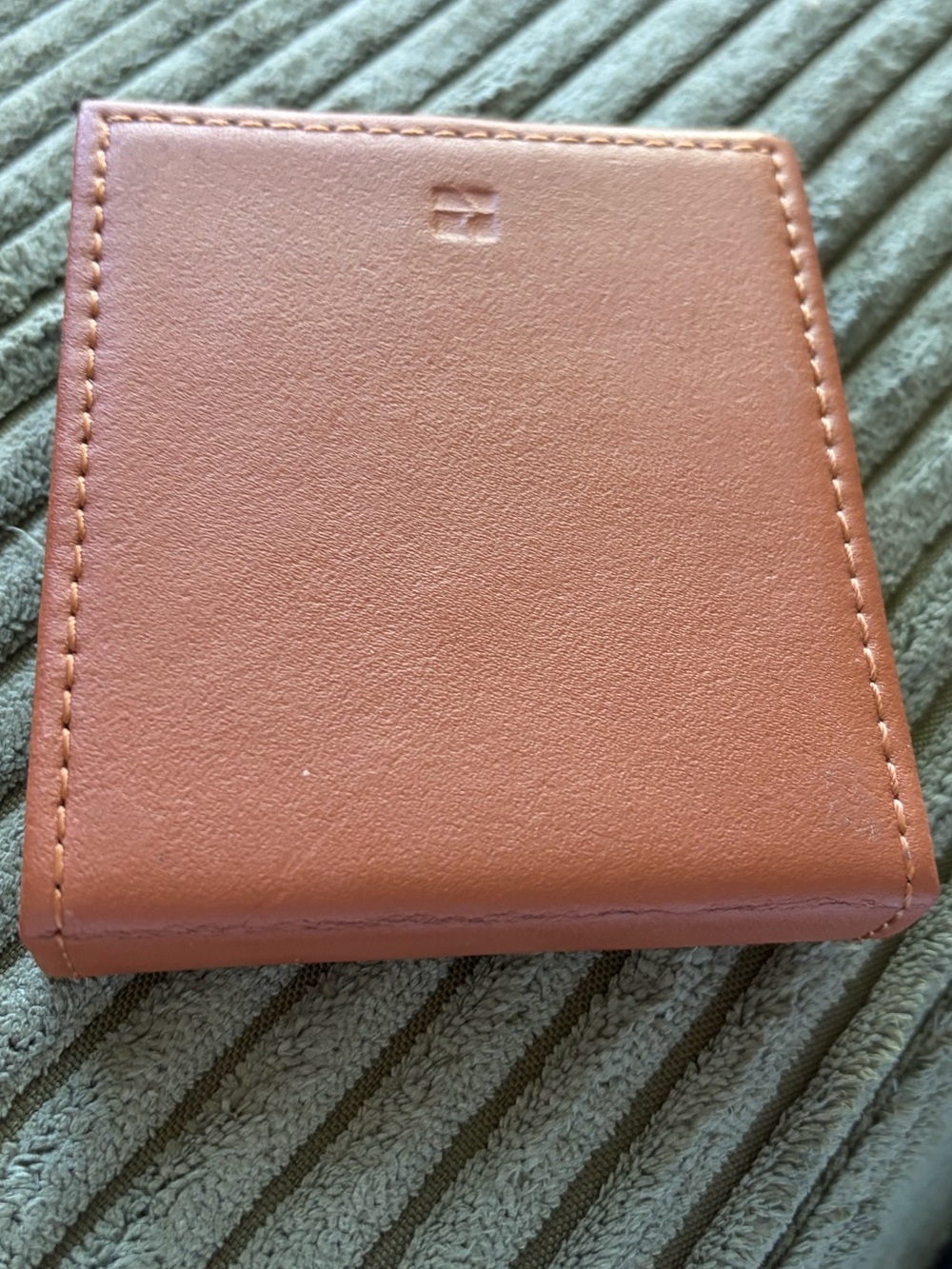 Halcyon Days Men’s Leather Inspirational Collar Tabs Set with Embossed Logo NWOT